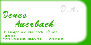 denes auerbach business card